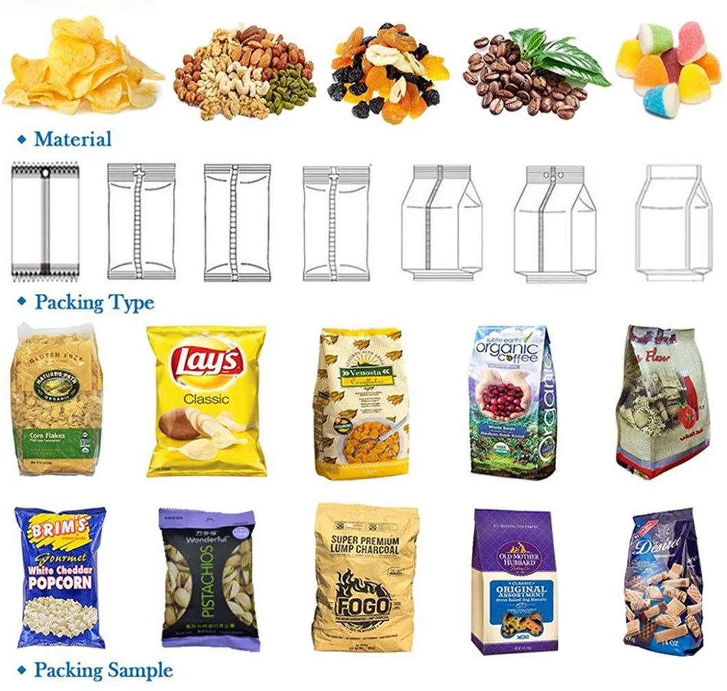 Multifunction Packaging Machines Dry Food Lentil Pasta Pillow Type Packing Machine